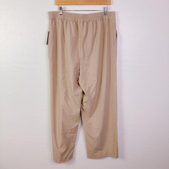Vince Camuto Elastic Waist Wide Leg Dress Pants Trousers Oxford Tan Size 16 NWT - Picture 5 of 9